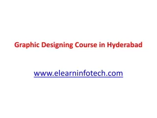 Graphic Designing Course in Hyderabad