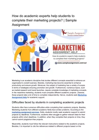 how do academic experts help students to complete
