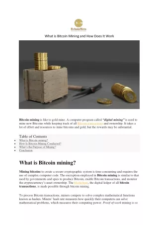What is Bitcoin Mining and How Does It Work