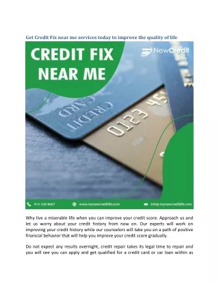 get credit fix near me services today to improve