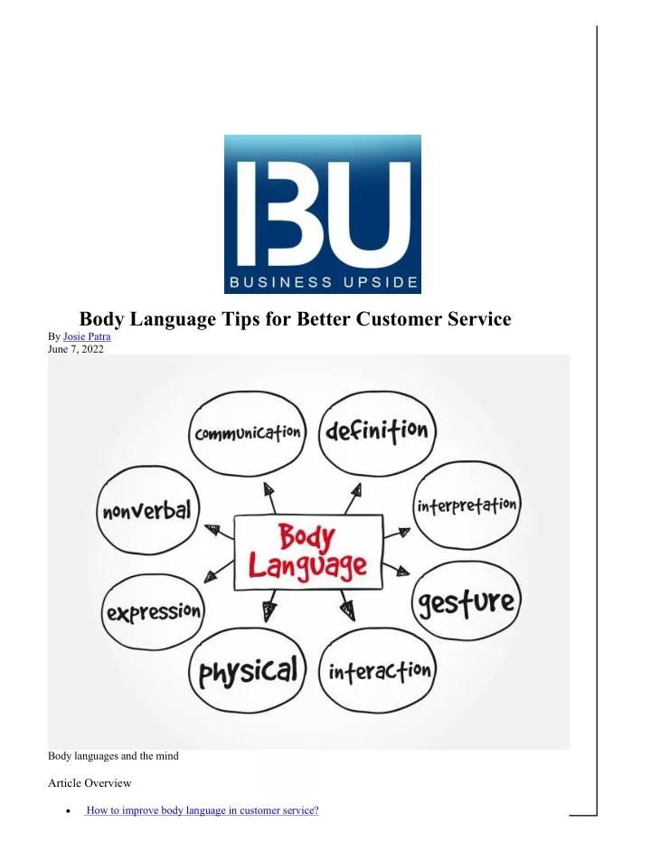 body language tips for better customer service