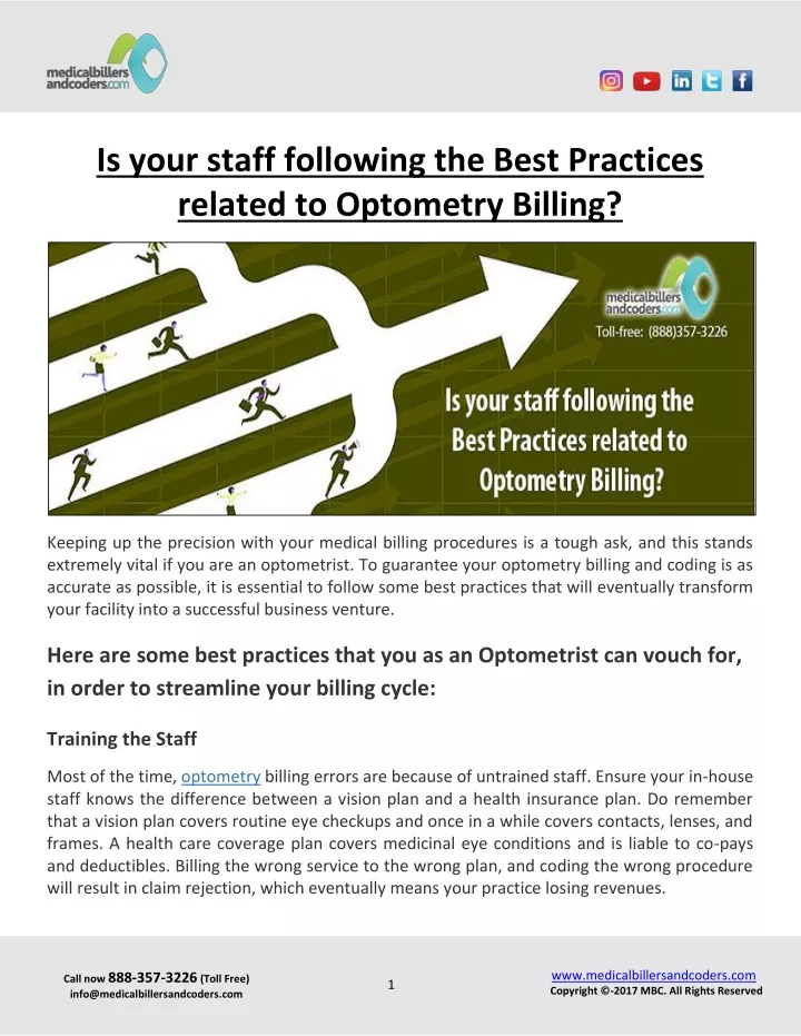 is your staff following the best practices