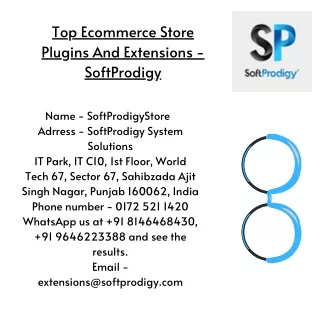 Top Ecommerce Store Plugins And Extensions - SoftProdigy