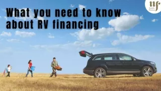 What you need to know about RV financing