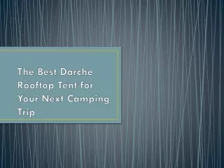 Best Darche Rooftop Tent