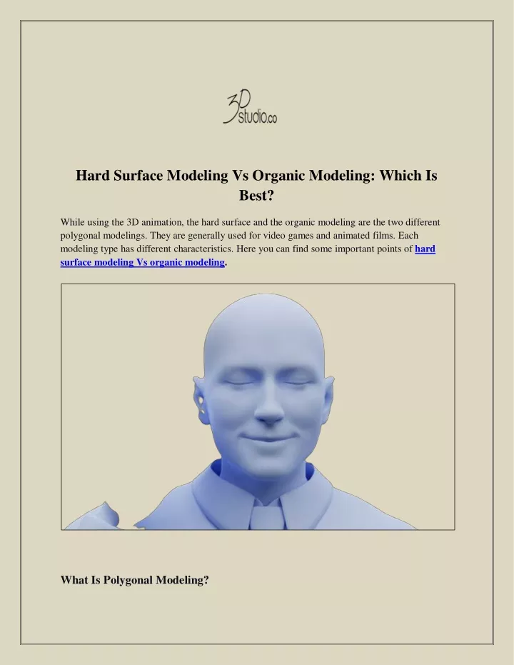 hard surface modeling vs organic modeling which