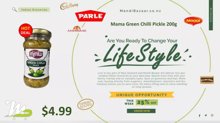 mama green chilli pickle 200g