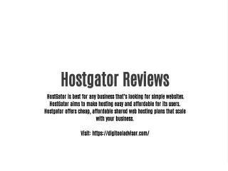 hostgator reviews hostgator is best
