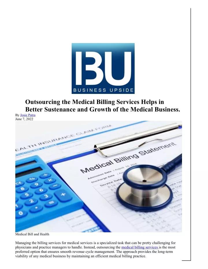 outsourcing the medical billing services helps