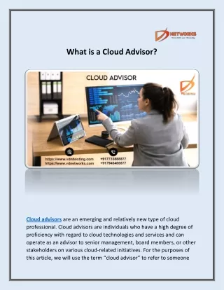 what is a cloud advisor
