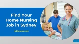 Find Your Home Nursing Job in Sydney