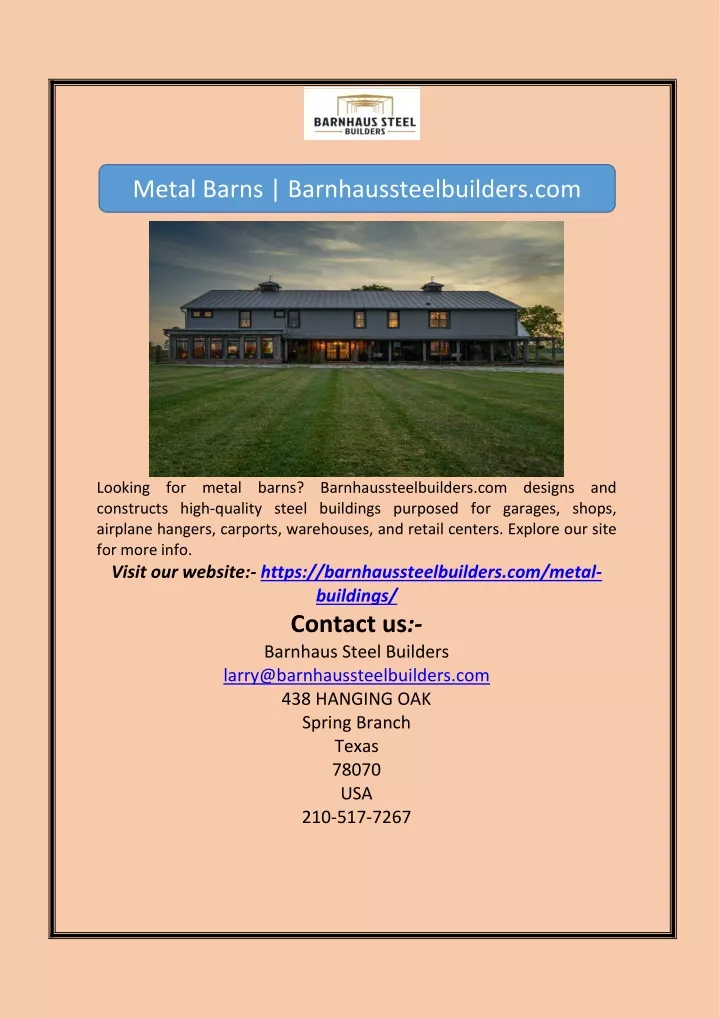 metal barns barnhaussteelbuilders com