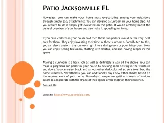 patio jacksonville fl
