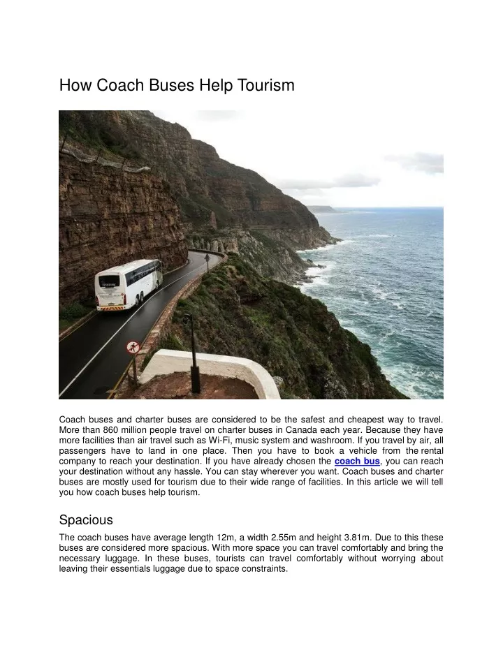 how coach buses help tourism