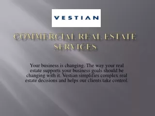 Vestian India | Commercial Real Estate Services company