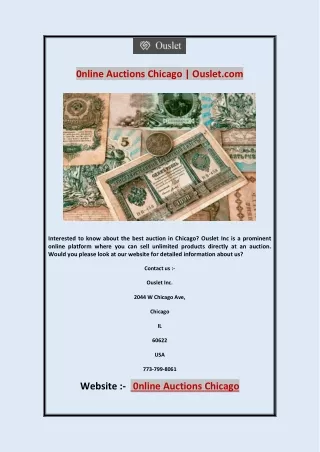 0nline Auctions Chicago | Ouslet.com