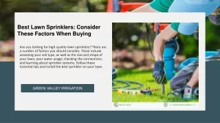 factors to consider while buying sprinkle