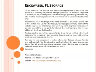 edgewater fl storage