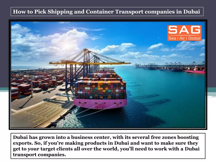 how to pick shipping and container transport