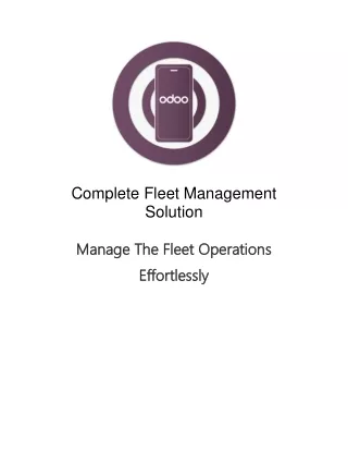 Complete Fleet Management Solution