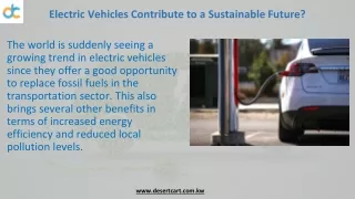 Electric Vehicles Contribute to a Sustainable Future?