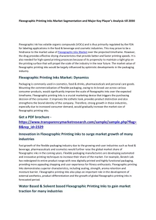 flexographic printing inks market segmentation