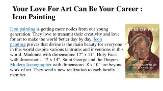 Your Love For Art Can Be Your Career Icon Painting