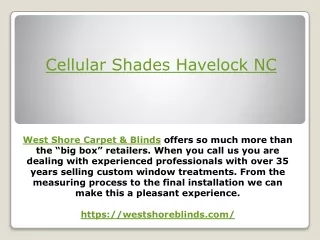 Cellular Shades Havelock NC