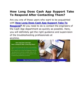 how long does cash app support take to respond