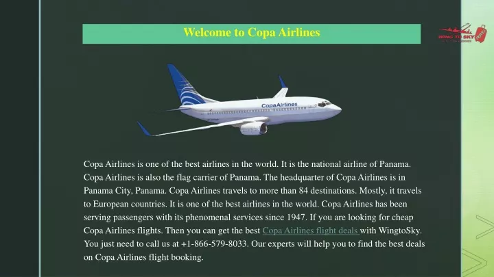 welcome to copa airlines
