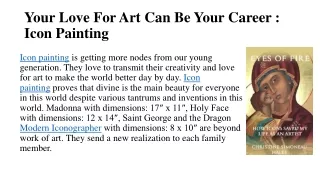 Your Love For Art Can Be Your Career Icon Painting-converted