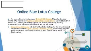 Online BAS Classes Melbourne