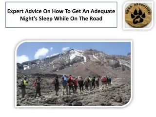 Expert advice on how to get an adequate night's sleep while on the road
