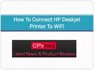 How To Connect HP Deskjet Printer To WiFi