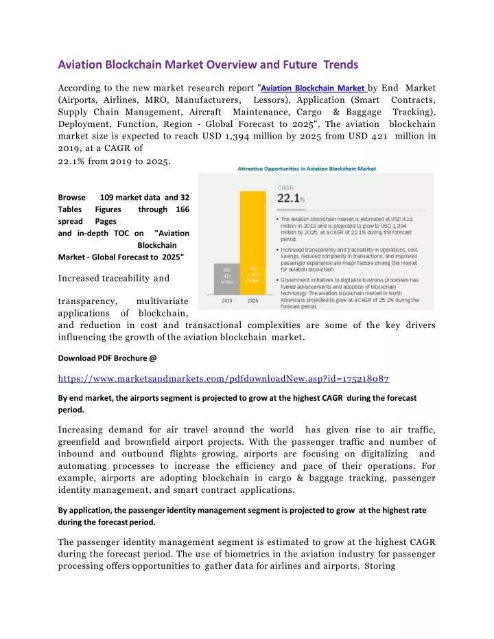 aviation blockchain market overview and future
