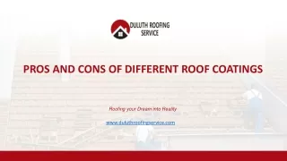 Pros And Cons Of Roof Coatings