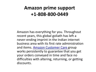 Amazon prime support
