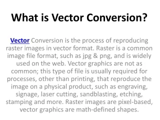 what is vector conversion
