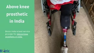 Above Knee Prosthetic in India- Boinicpno.com