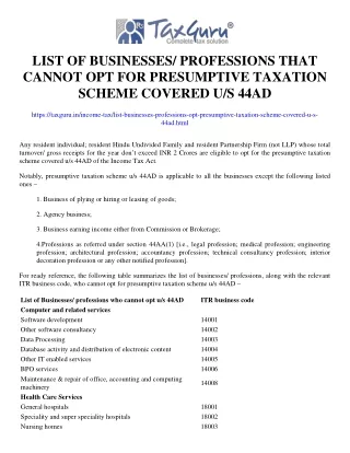list of businesses professions that cannot