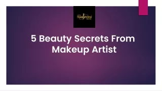 5 beauty secrets from makeup artists