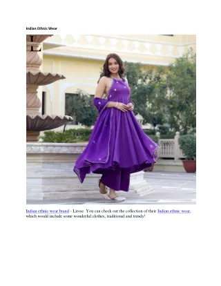 Indian Ethnic Wear