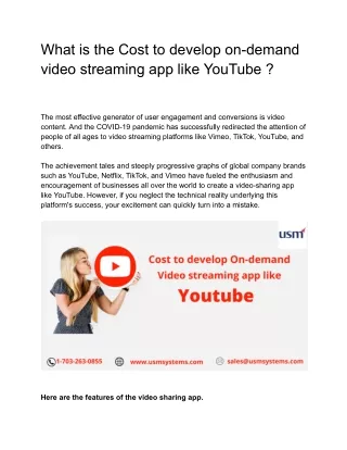 what is the cost to develop on demand video