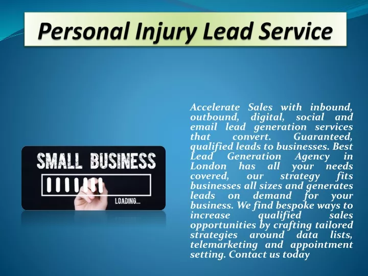 personal injury lead service