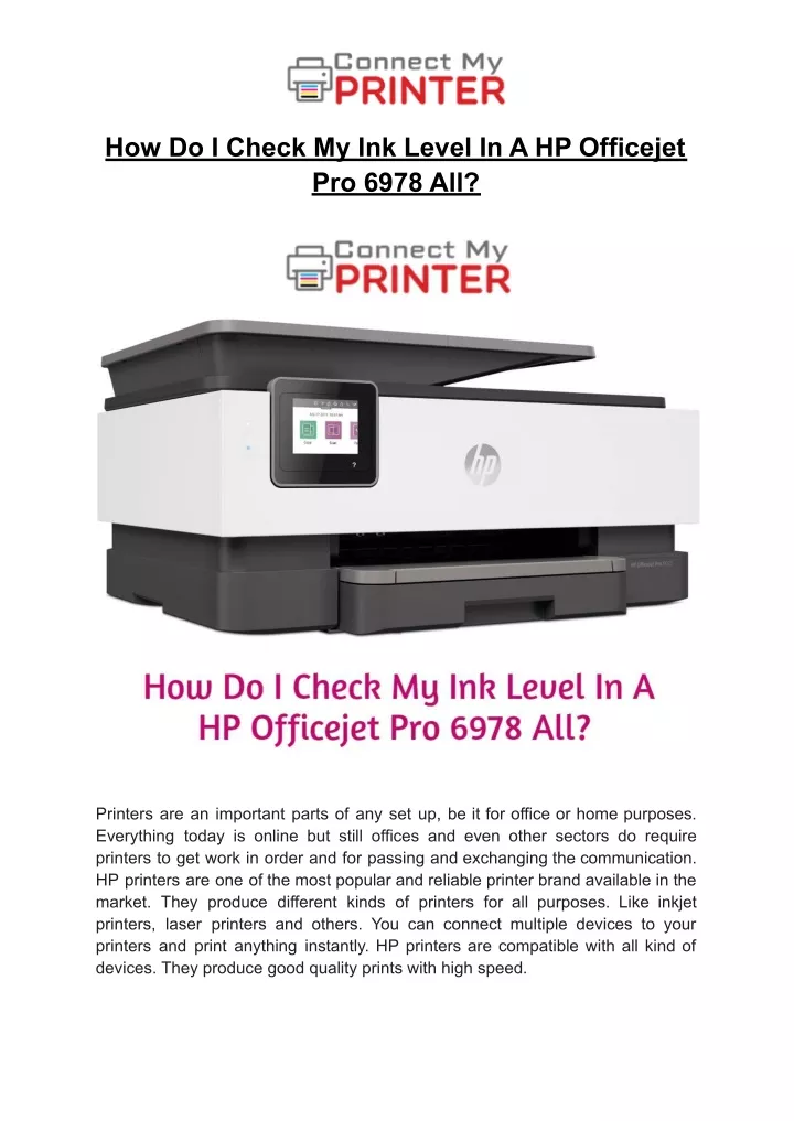 how do i check my ink level in a hp officejet