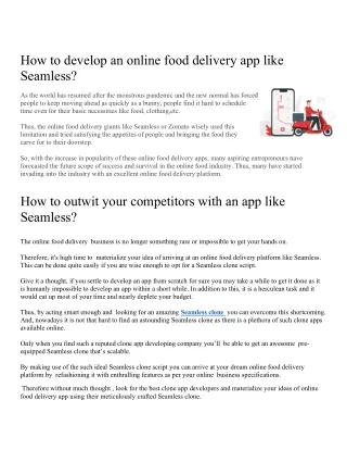 Build your own food delivery app using a Seamless clone