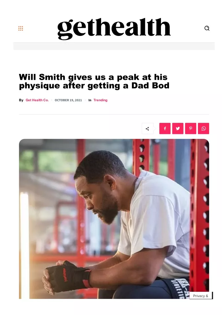 will smith gives us a peak at his physique after