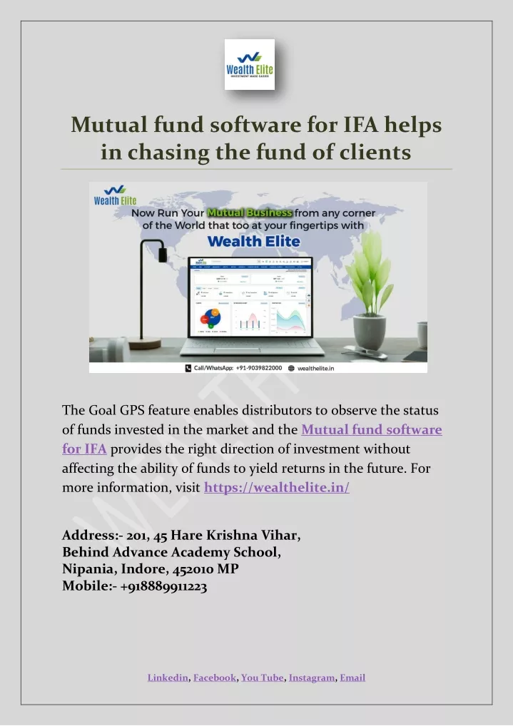 mutual fund software for ifa helps in chasing