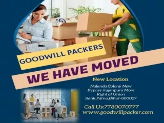 GoodWill Best Packers and Movers in Gaya with Protective Mode