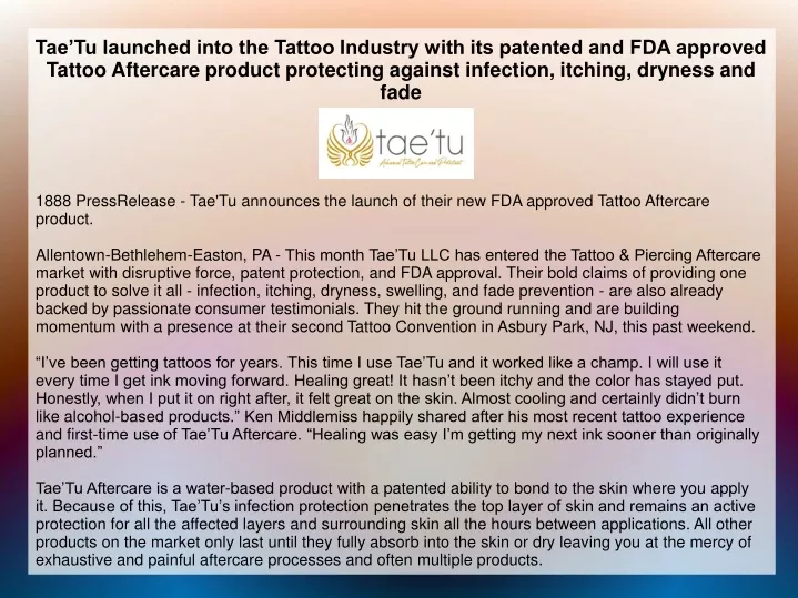 tae tu launched into the tattoo industry with